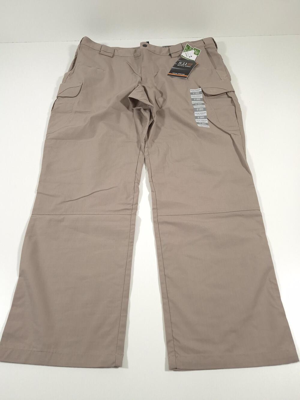 5.11 Tactical Stryke Pants Mens 42x32 Beige Flex-Tac Cargo Ripstop Workwear